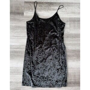 Victorias Secret Black Velvet Cami Dress Size M/L Pajama Lingerie